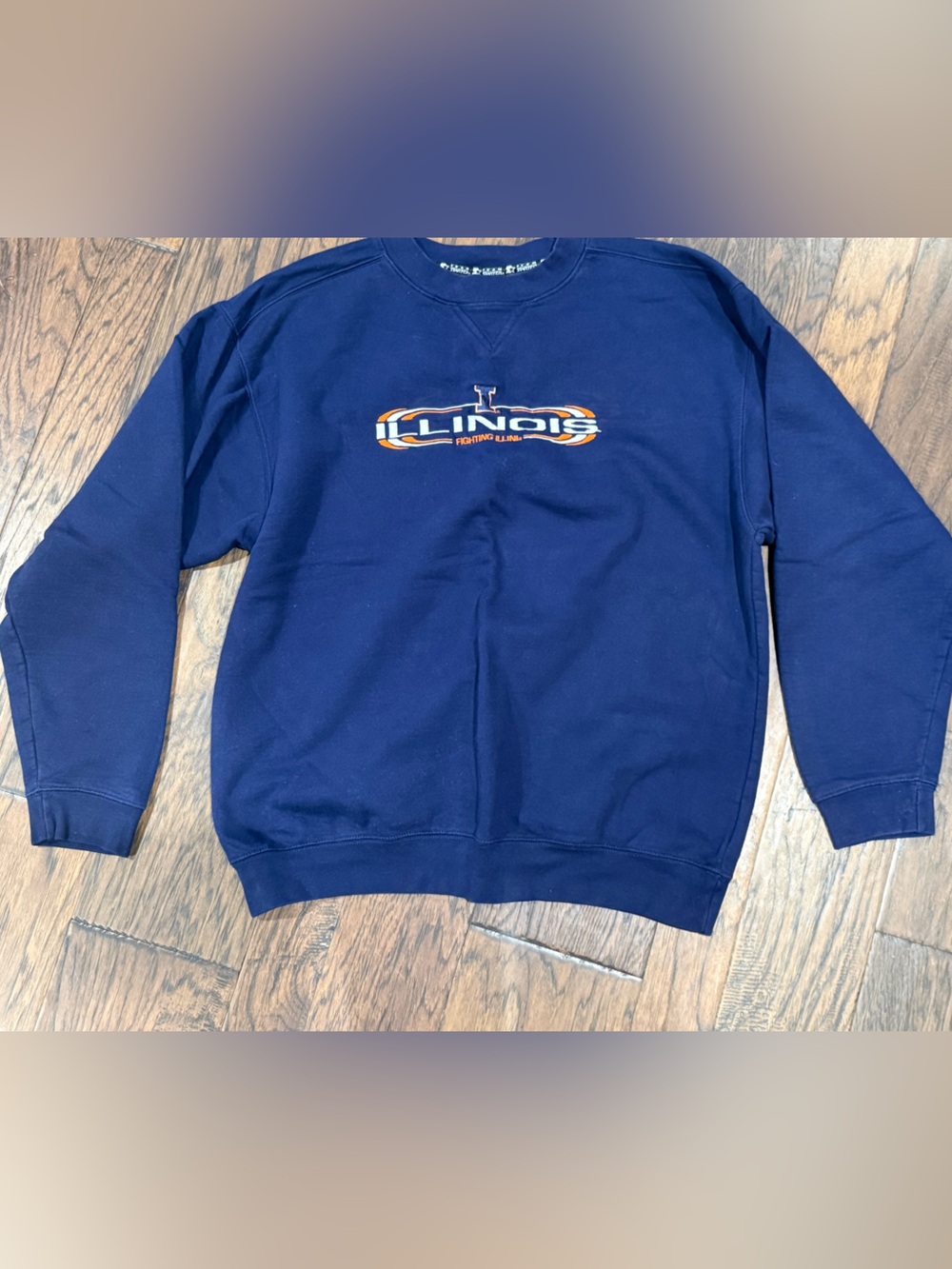 Vintage Starter Illinois Navy Embroidered Crewneck Sweatshirt Unisex XL